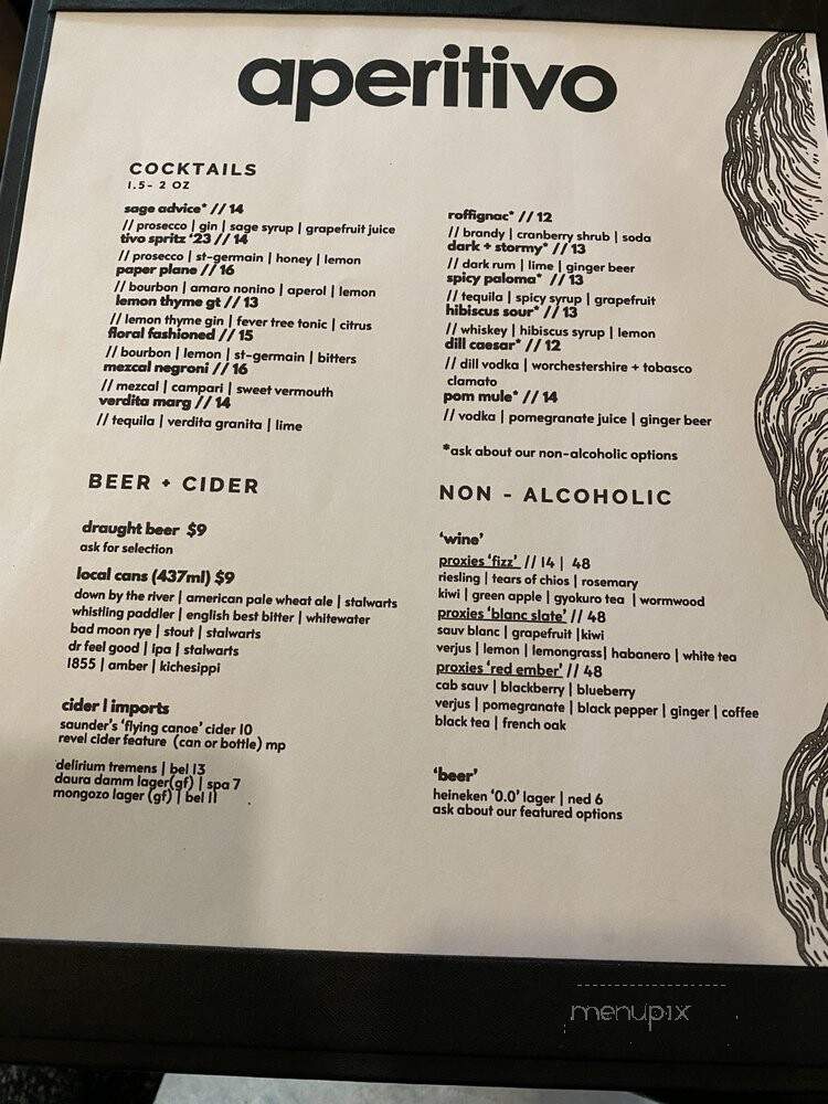 Aperitivo - Ottawa, ON menu_pic