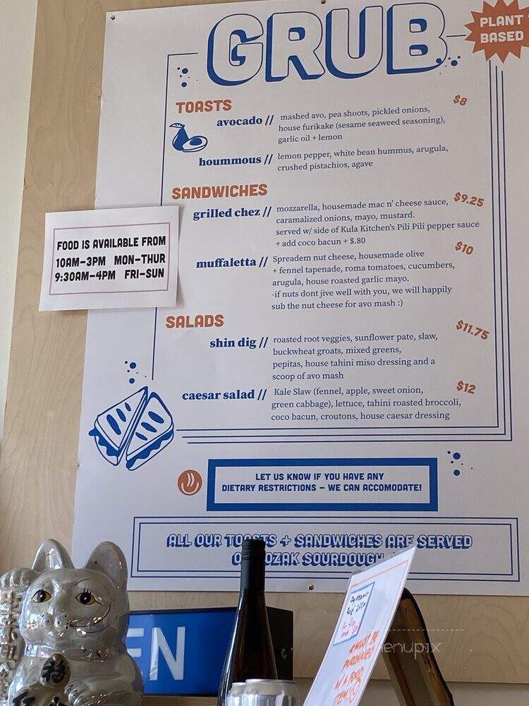 Old Crow Coffee Co. - New Westminster, BC menu_pic