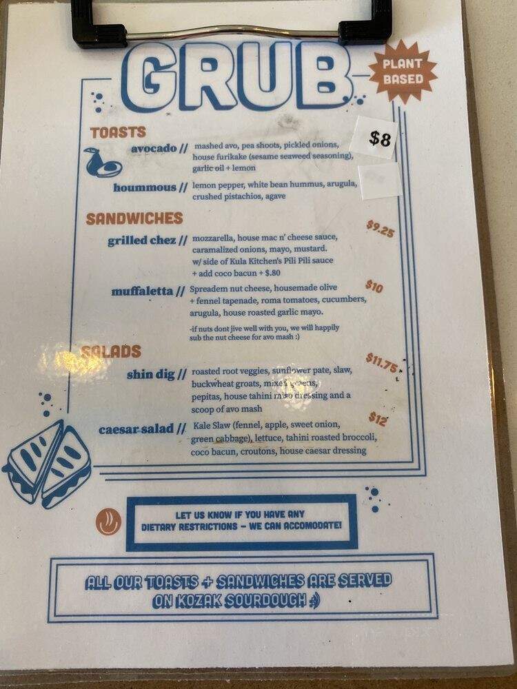 Old Crow Coffee Co. - New Westminster, BC menu_pic
