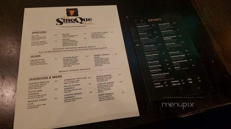 The SmoQue Shack - Ottawa, ON menu_pic