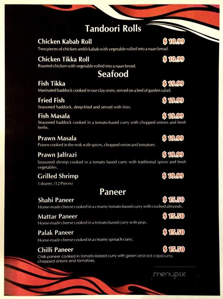Tandoori Tastes - Sudbury, ON menu_pic