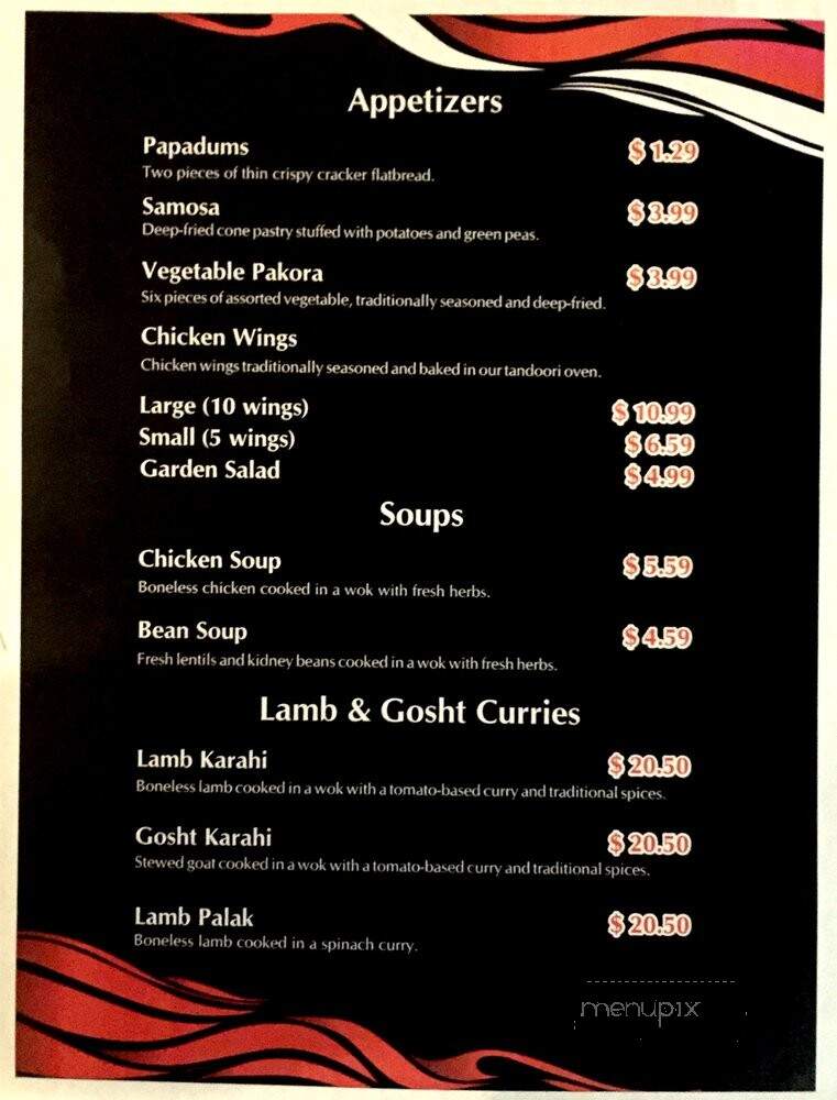 Tandoori Tastes - Sudbury, ON menu_pic