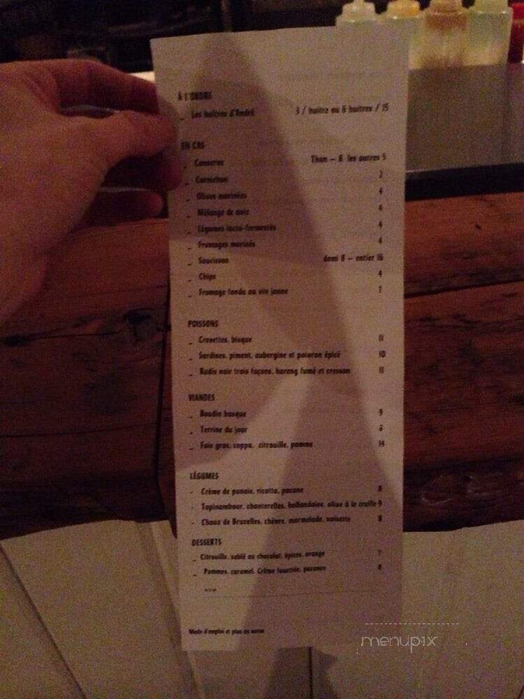 Le Renard et la Chouette - Quebec City, QC menu_pic