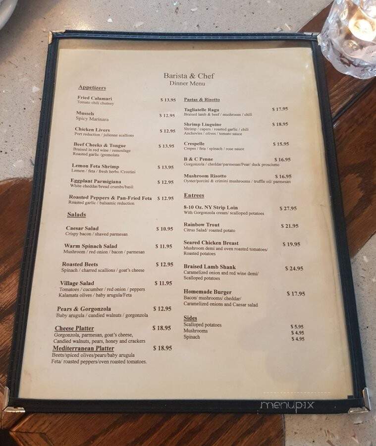 Barista & Chef - Toronto, ON menu_pic