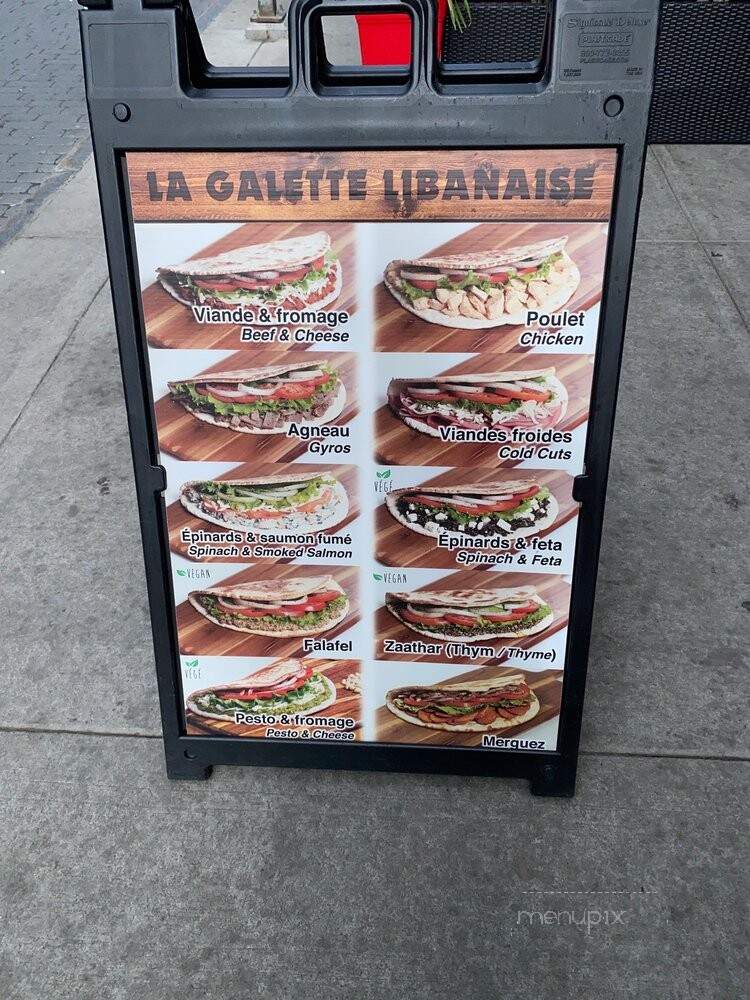 La Galette Libanaise - Quebec City, QC menu_pic