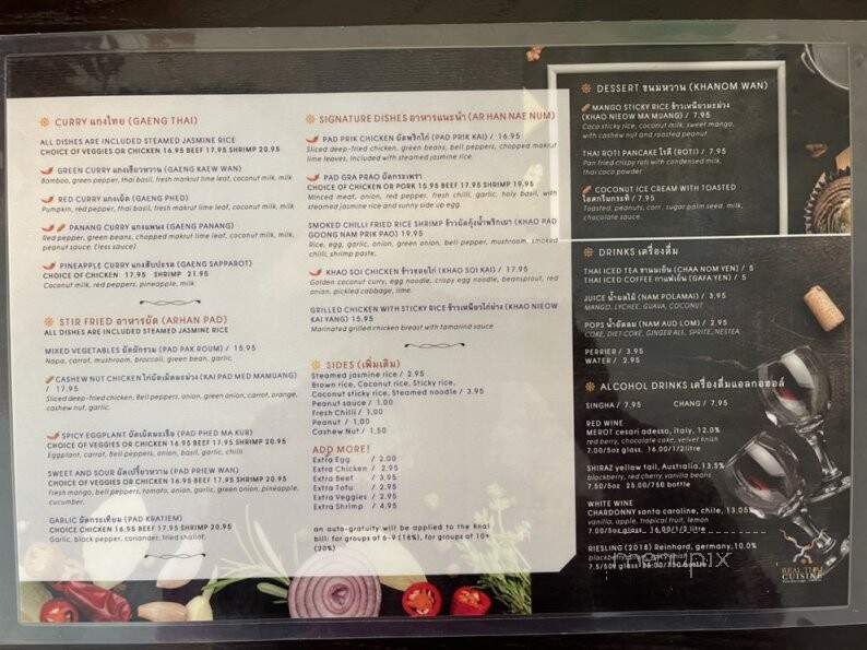 Real Thai Cuisine - Peterborough, ON menu_pic