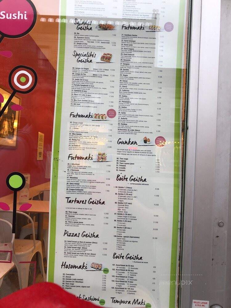 Boite Geisha - Montreal, QC menu_pic