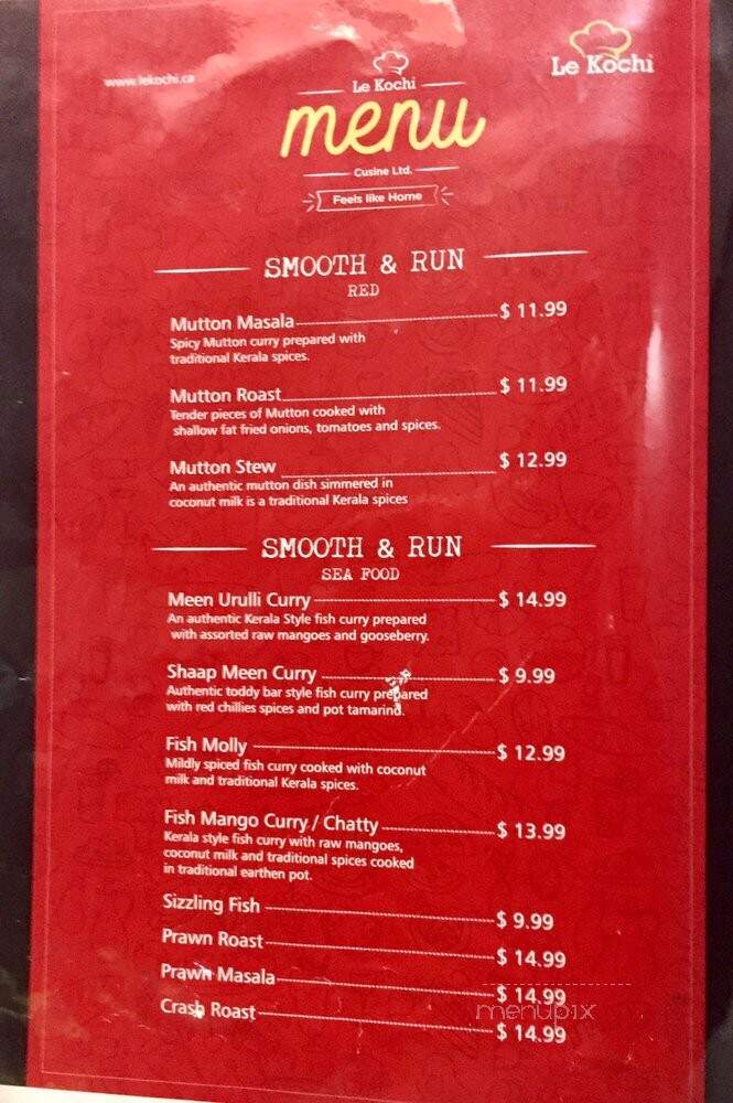 Le Kochi Cuisine Restaurant - Brampton, ON menu_pic