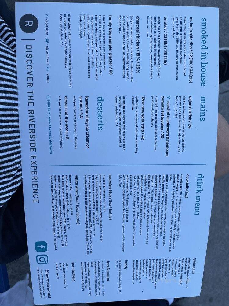 Riverside Grill & Gazebo - Peterborough, ON menu_pic