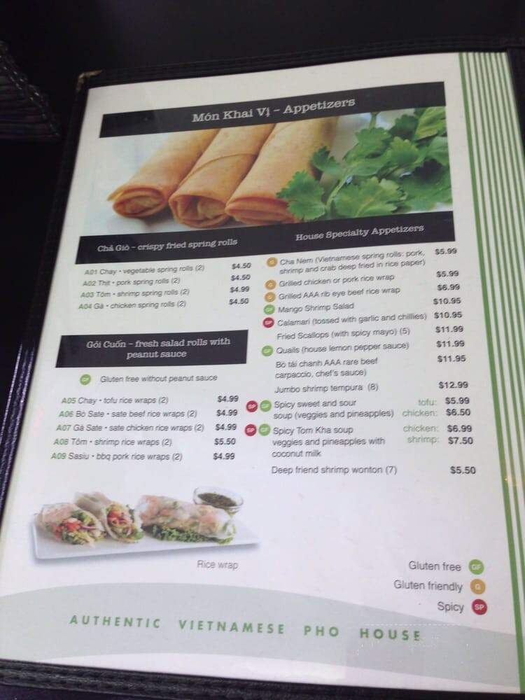 Authentic Vietnamese Pho House - Ottawa, ON menu_pic