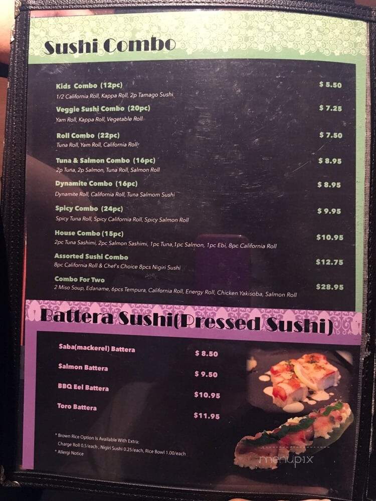 Y Sushi - Burnaby, BC menu_pic