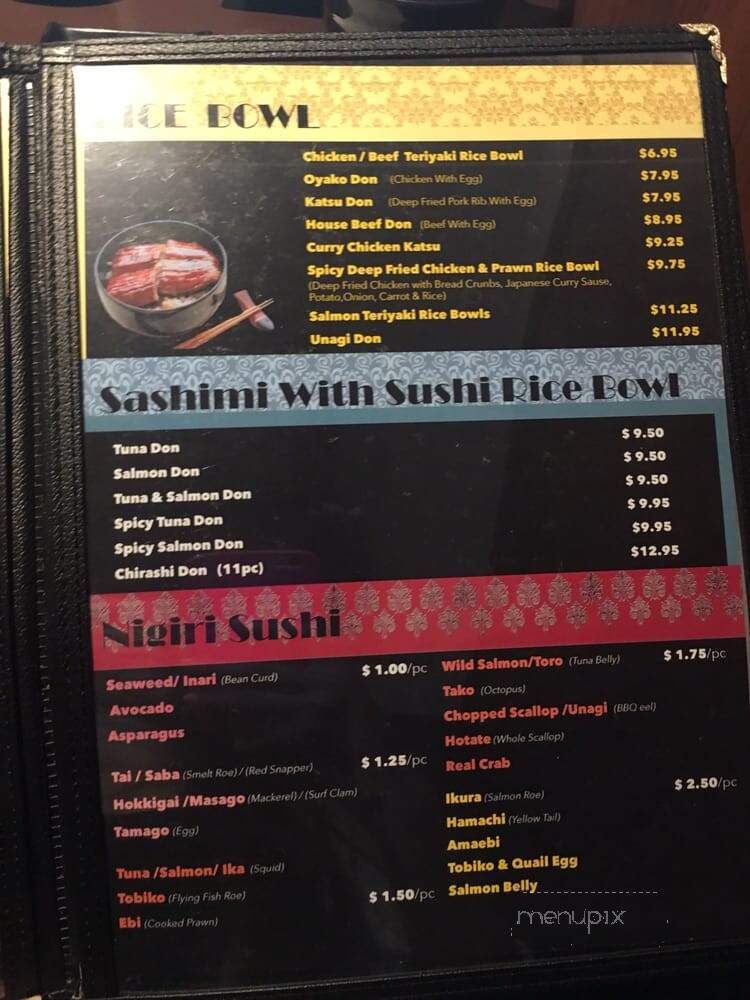 Y Sushi - Burnaby, BC menu_pic