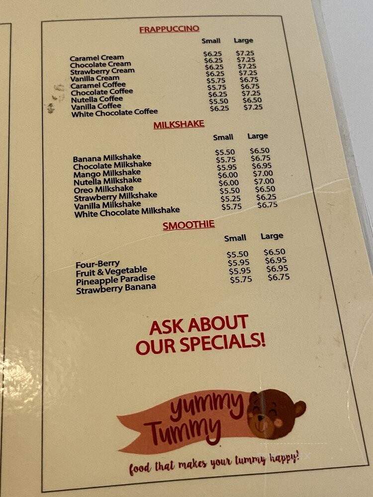 Kids Play Cafe - Surrey, BC menu_pic