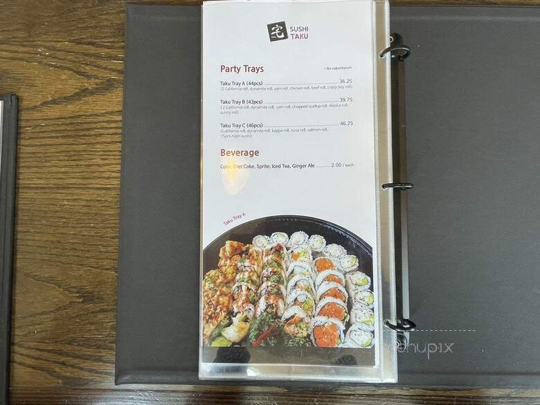 Sushi Taku - Vancouver, BC menu_pic