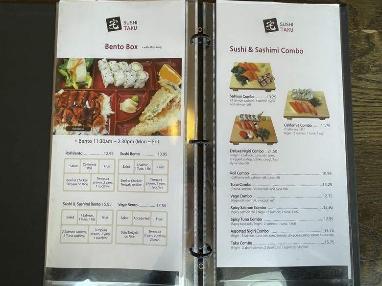 Sushi Taku - Vancouver, BC menu_pic