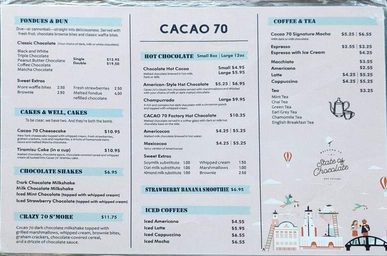 Cacao 70 - Ottawa, ON menu_pic