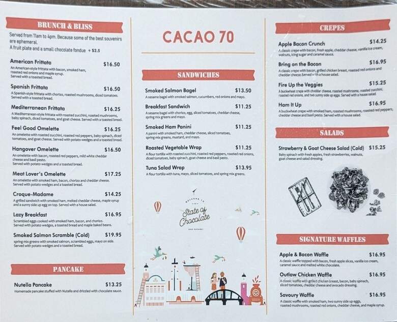 Cacao 70 - Ottawa, ON menu_pic