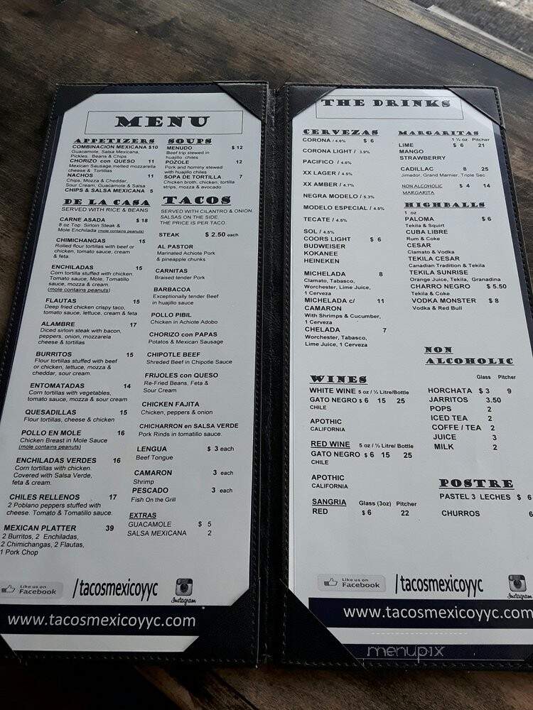 Tacos Mexico - Calgary, AB menu_pic