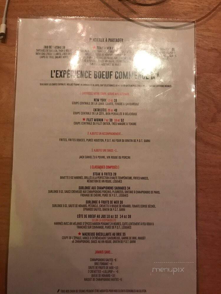 Houston Avenue Bar & Grill - Brossard, QC menu_pic