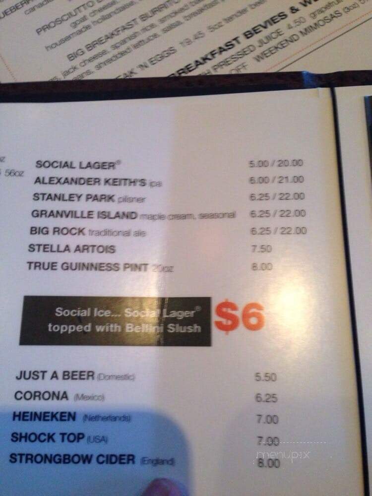 Brown's Social House - Edmonton, AB menu_pic