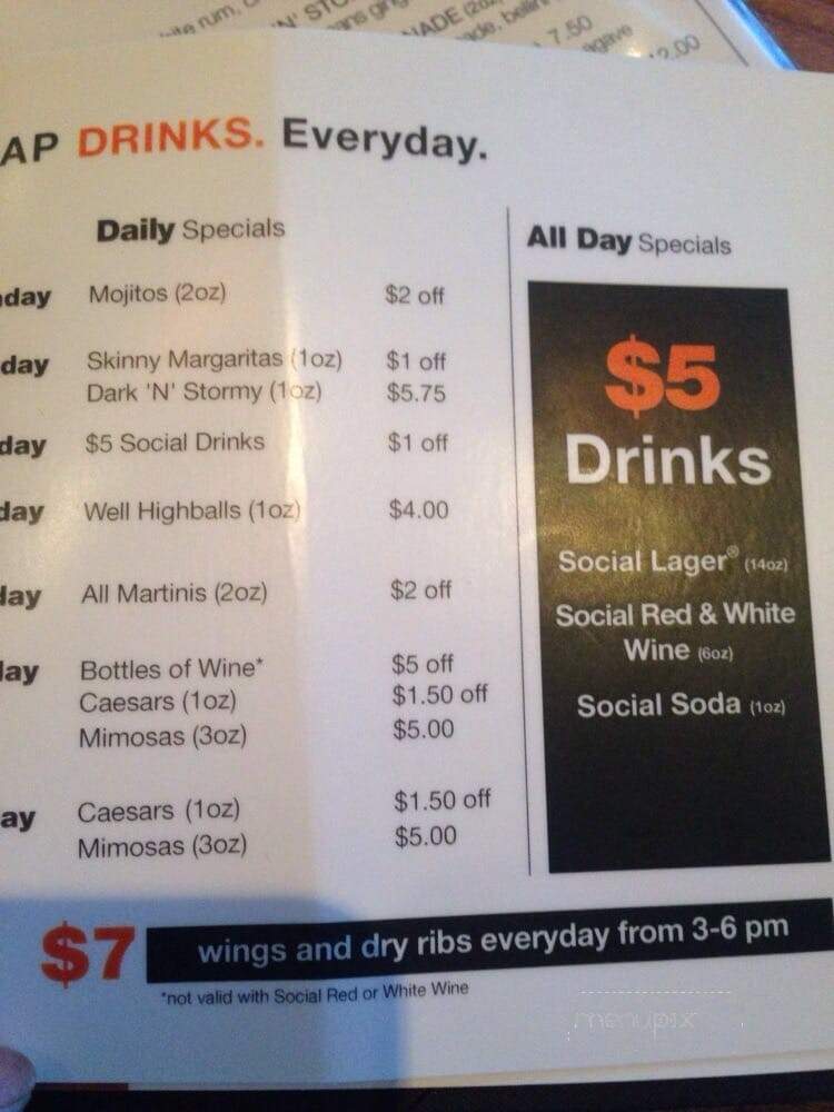 Brown's Social House - Edmonton, AB menu_pic