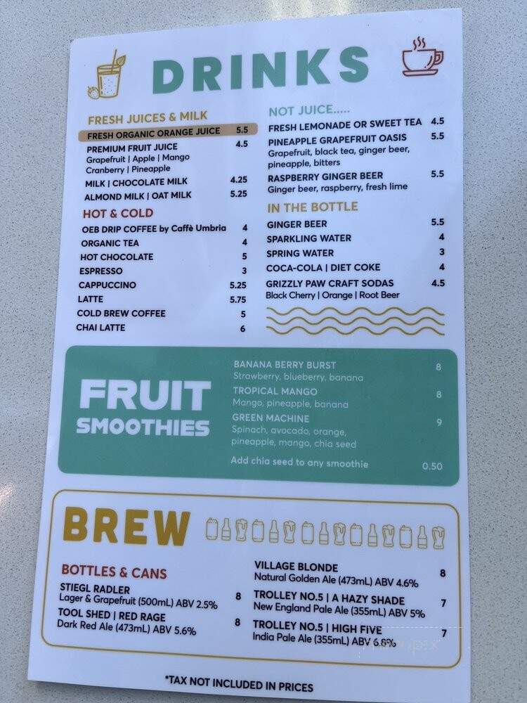 OEB Breakfast - Calgary, AB menu_pic
