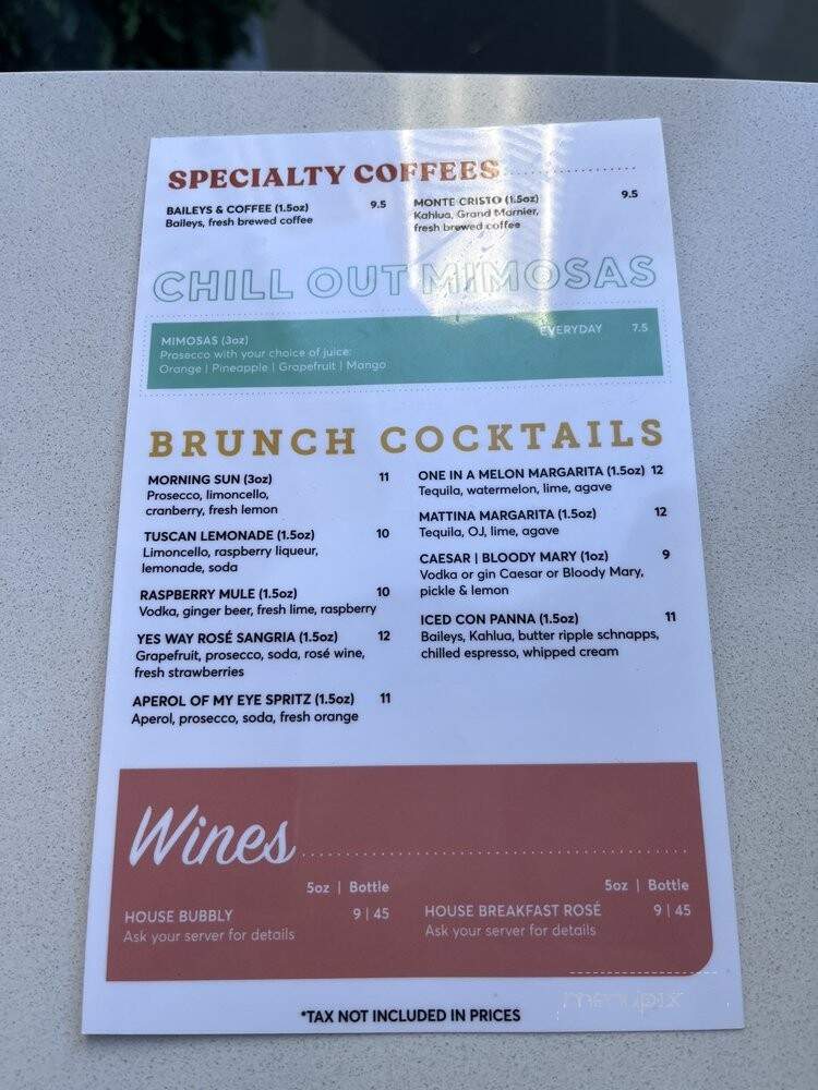 OEB Breakfast - Calgary, AB menu_pic