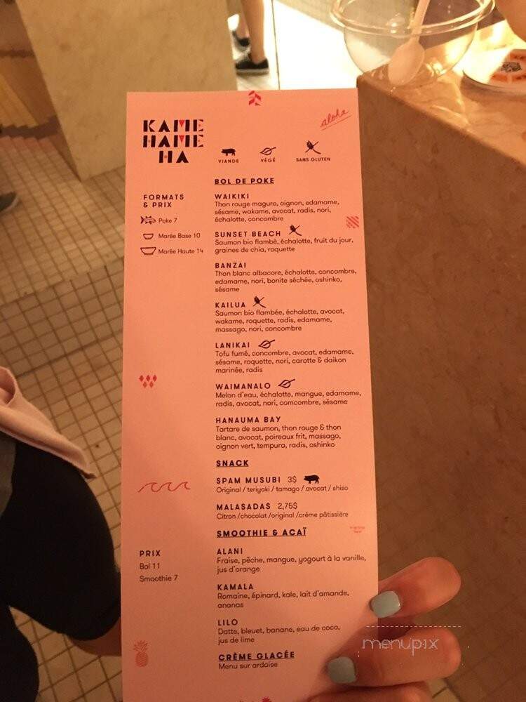 Kamehameha - Montreal, QC menu_pic
