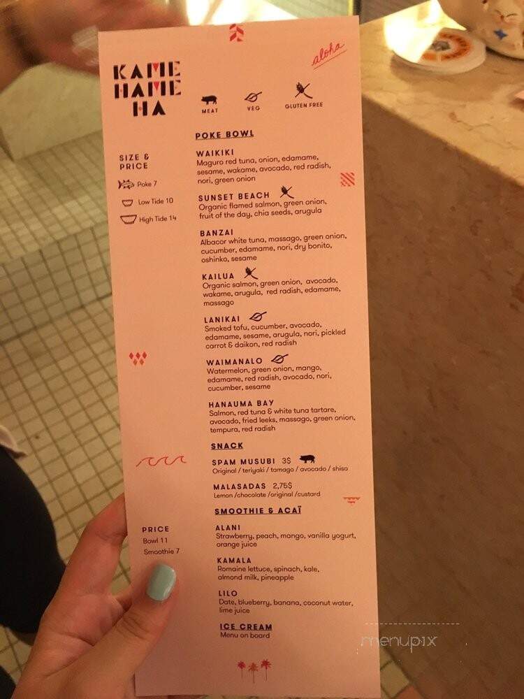 Kamehameha - Montreal, QC menu_pic