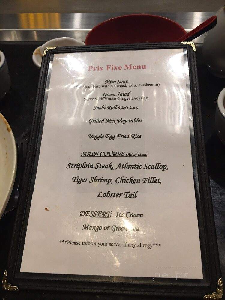 Hibachi - Oakville, ON menu_pic