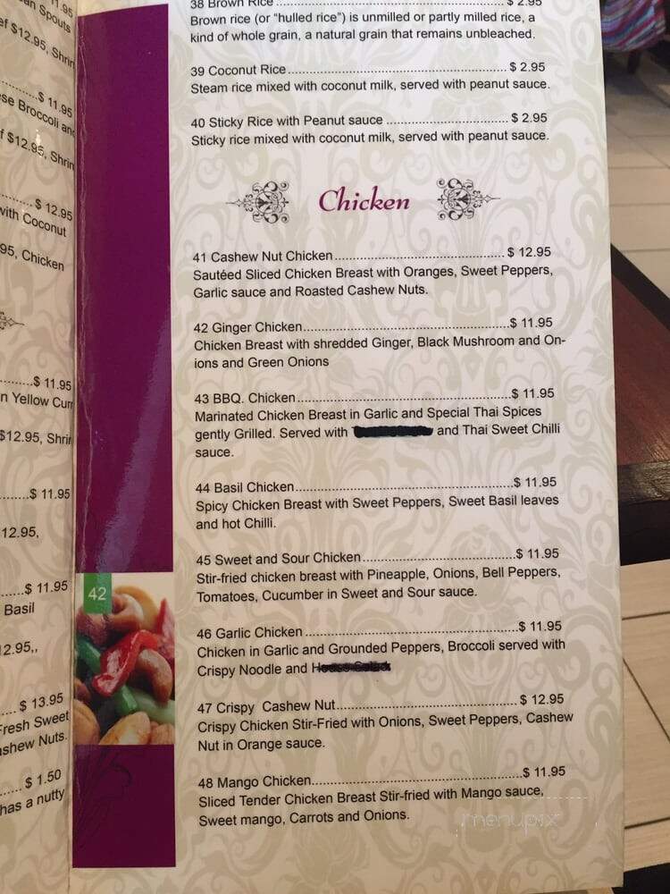 Grimsby Thai Restaurant - Grimsby, ON menu_pic
