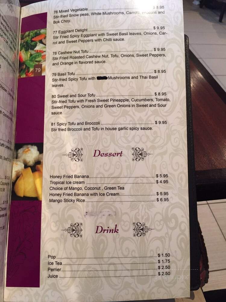 Grimsby Thai Restaurant - Grimsby, ON menu_pic