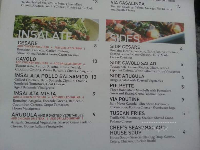 Via Cibo - Calgary, AB menu_pic