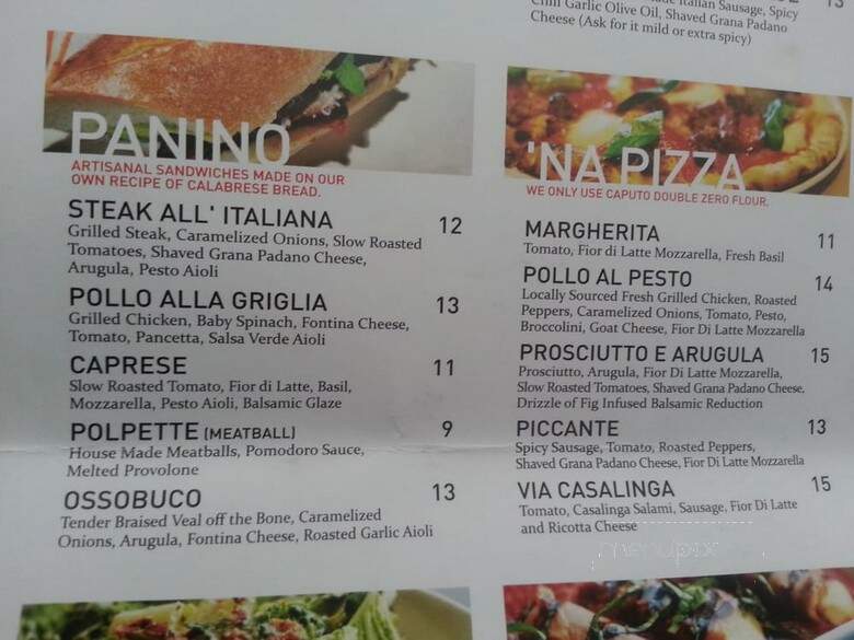 Via Cibo - Calgary, AB menu_pic