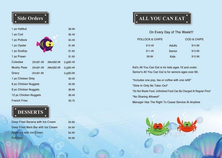 Austin Fish & Chips - Chilliwack, BC menu_pic