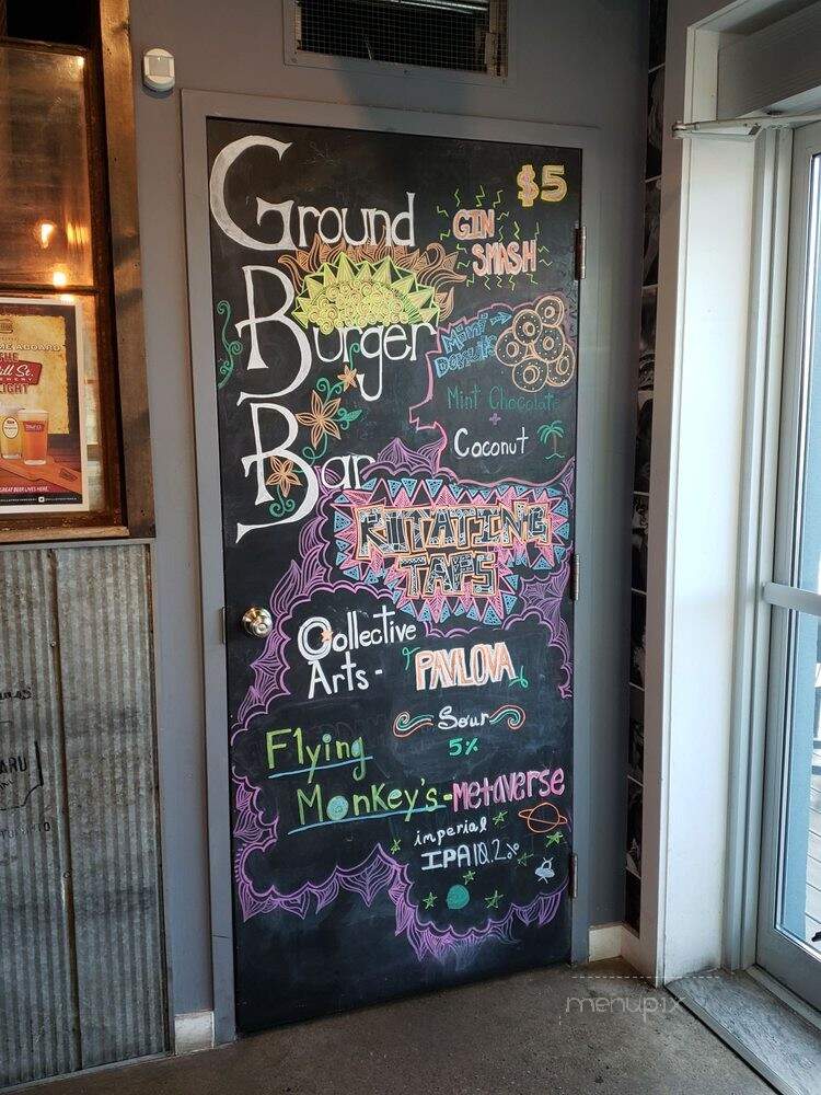 Ground Burger Bar - Newmarket, ON menu_pic