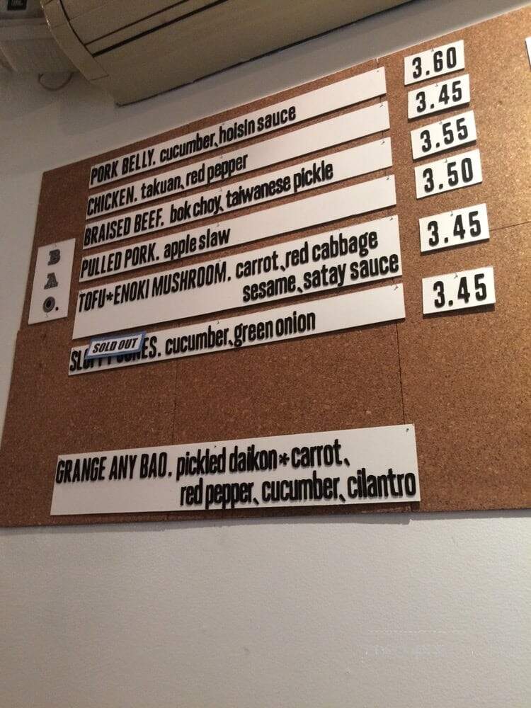 Mean Bao - Toronto, ON menu_pic