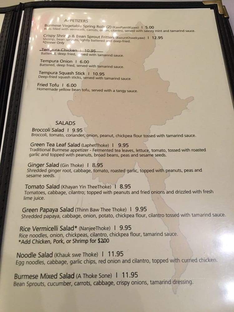 Rangoon Restaurant - Ottawa, ON menu_pic