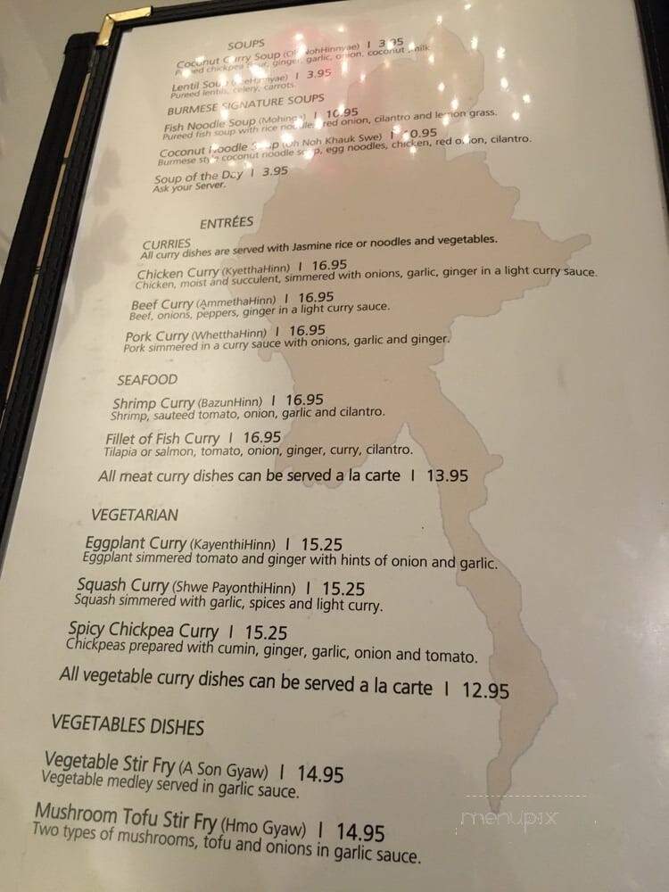 Rangoon Restaurant - Ottawa, ON menu_pic