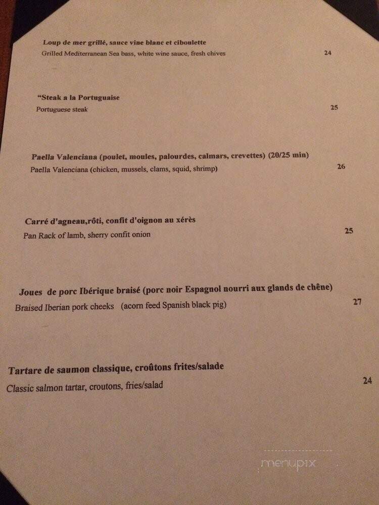 Bistro Piquillo - Verdun, QC menu_pic
