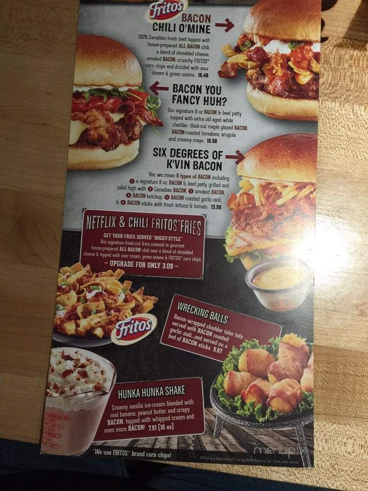 The Works Gourmet Burger Bistro - Hamilton, ON menu_pic