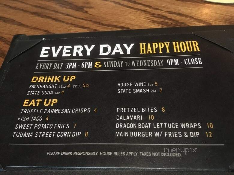 State & Main Kitchen and Bar - Edmonton, AB menu_pic