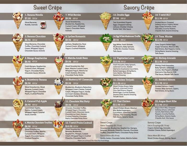 T-swirl Crepe - Toronto, ON menu_pic