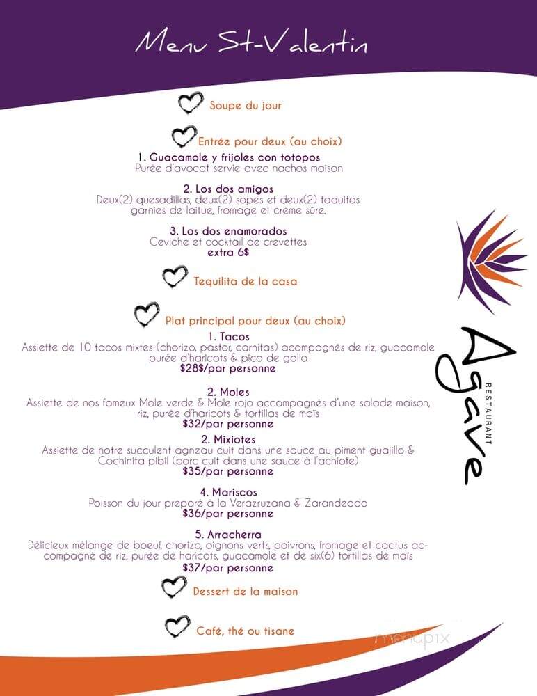 Agave - Montreal, QC menu_pic