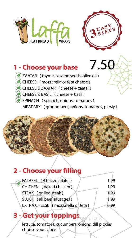 The SAJ Pizza & Wrap - Toronto, ON menu_pic