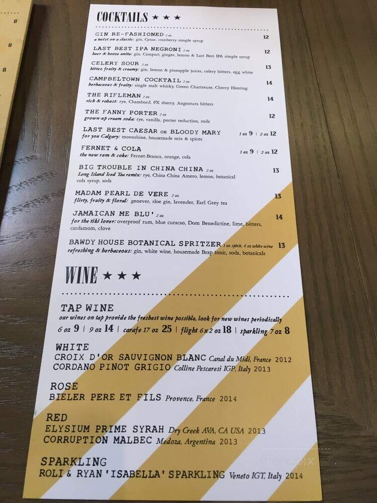 Last Best Brewing & Distilling - Calgary, AB menu_pic