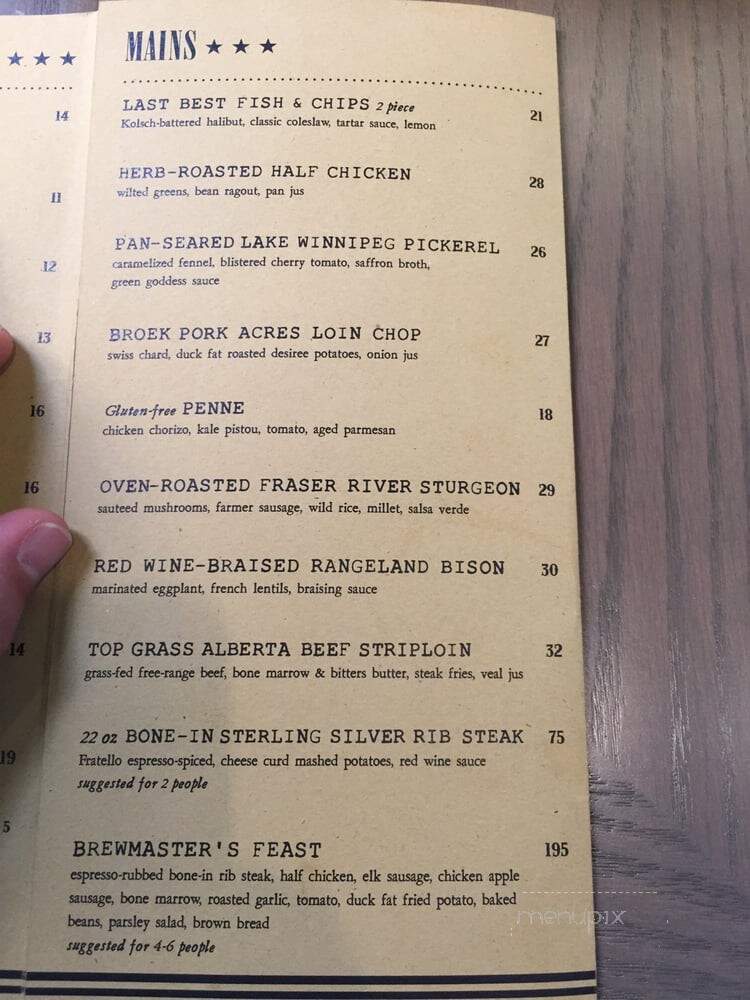 Last Best Brewing & Distilling - Calgary, AB menu_pic
