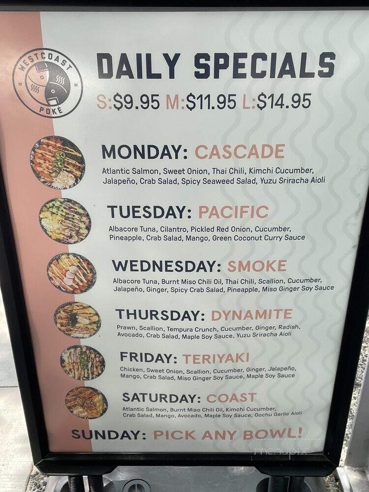 Westcoast Poke - Vancouver, BC menu_pic