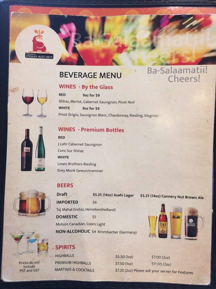 Pawan's Indian Kitchen - North Vancouver, BC menu_pic