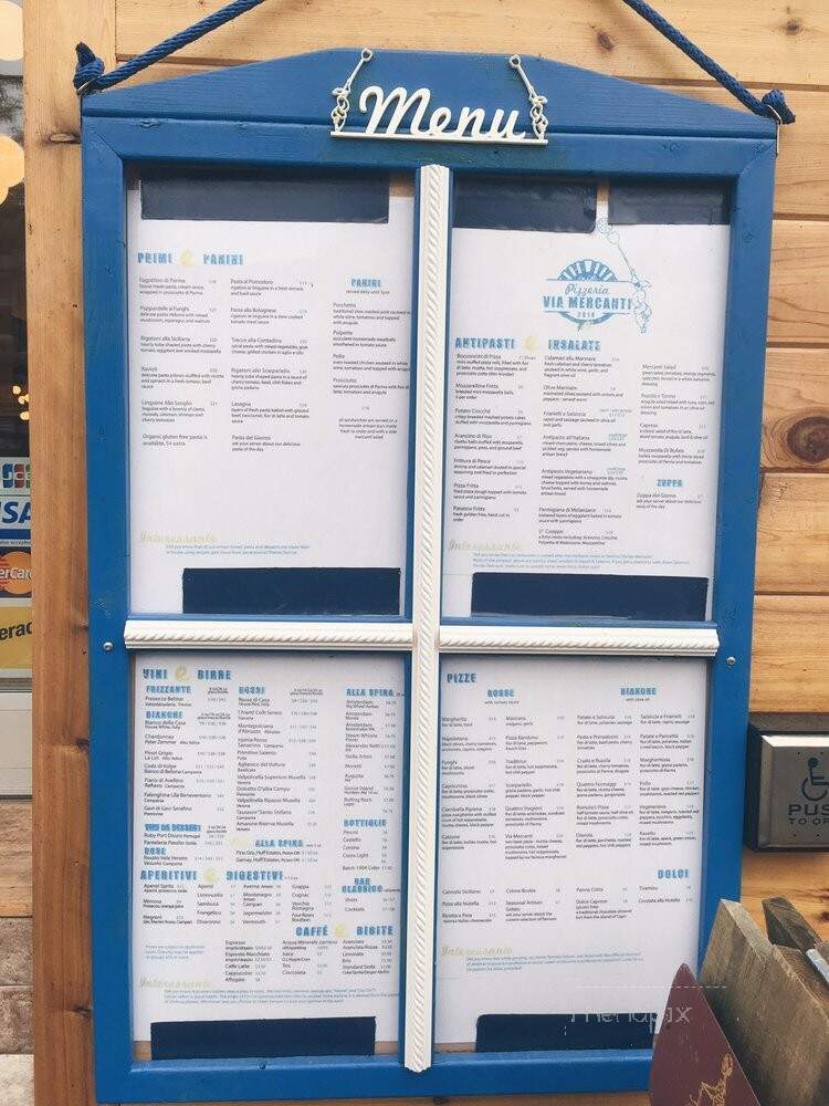 Pizzeria Via Mercanti - Toronto, ON menu_pic